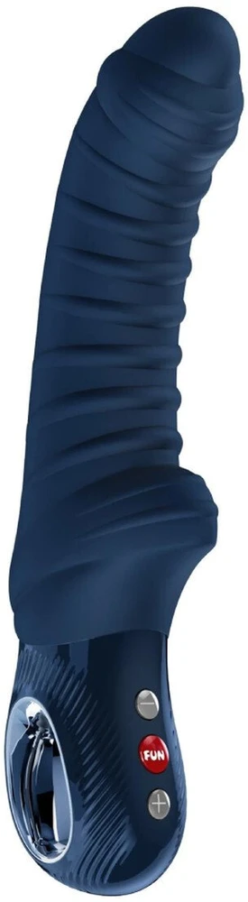 Fun Factory Tiger Ribbed G-Spot Vibratorius Tamsiai mėlyna