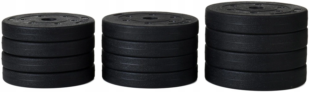 „Funfit 4258“ bituminiai hanteliai, 2 x 10 kg, juodi
