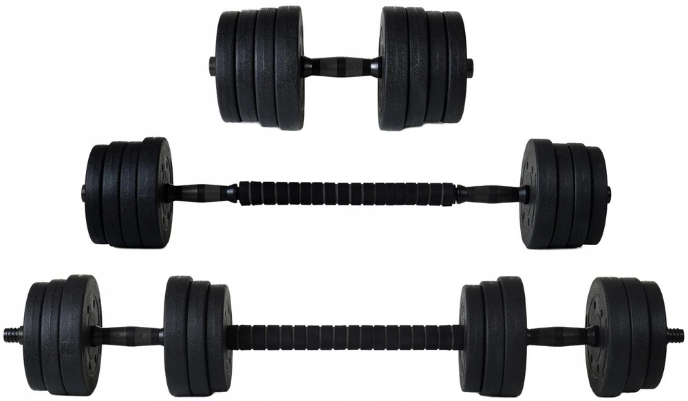„Funfit 4258“ bituminiai hanteliai, 2 x 10 kg, juodi