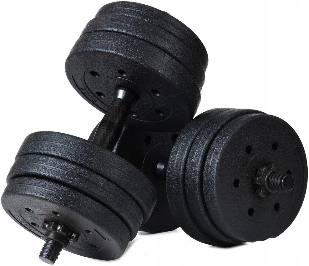 „Funfit 4258“ bituminiai hanteliai, 2 x 10 kg, juodi