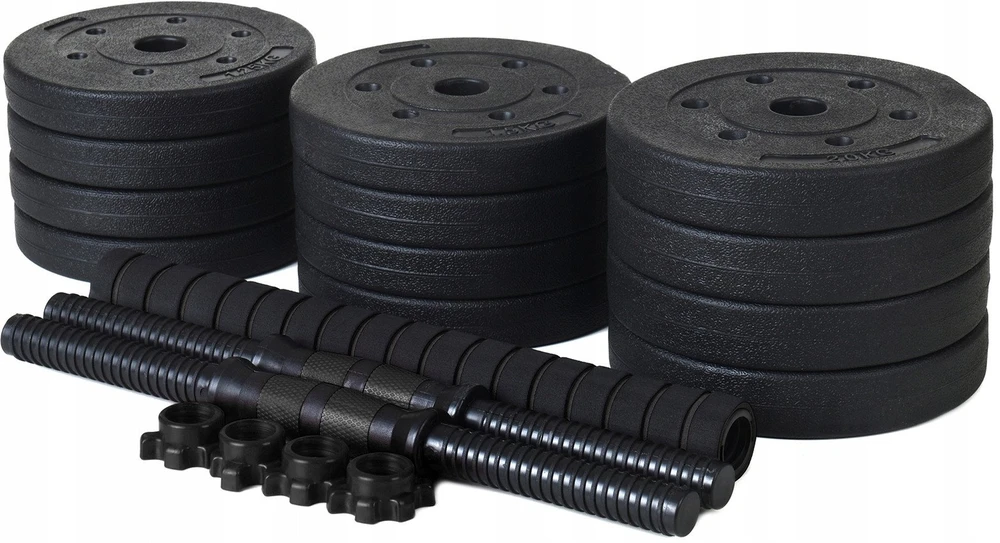 „Funfit 4258“ bituminiai hanteliai, 2 x 10 kg, juodi