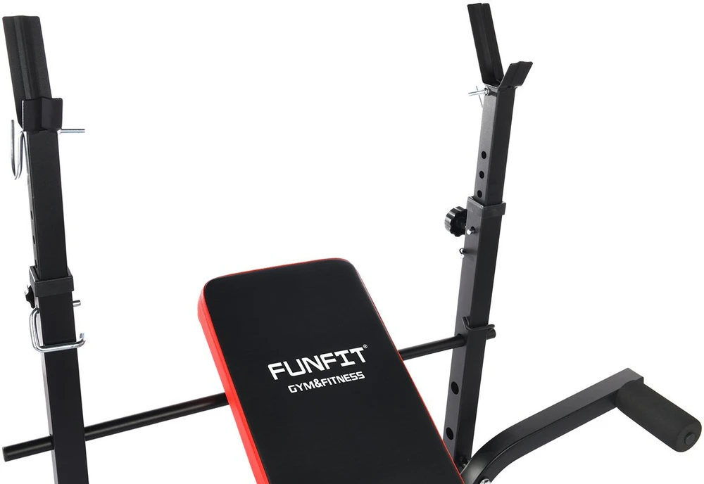 „Funfit“ treniruoklio suoliukas su štanga ir modlitewniku