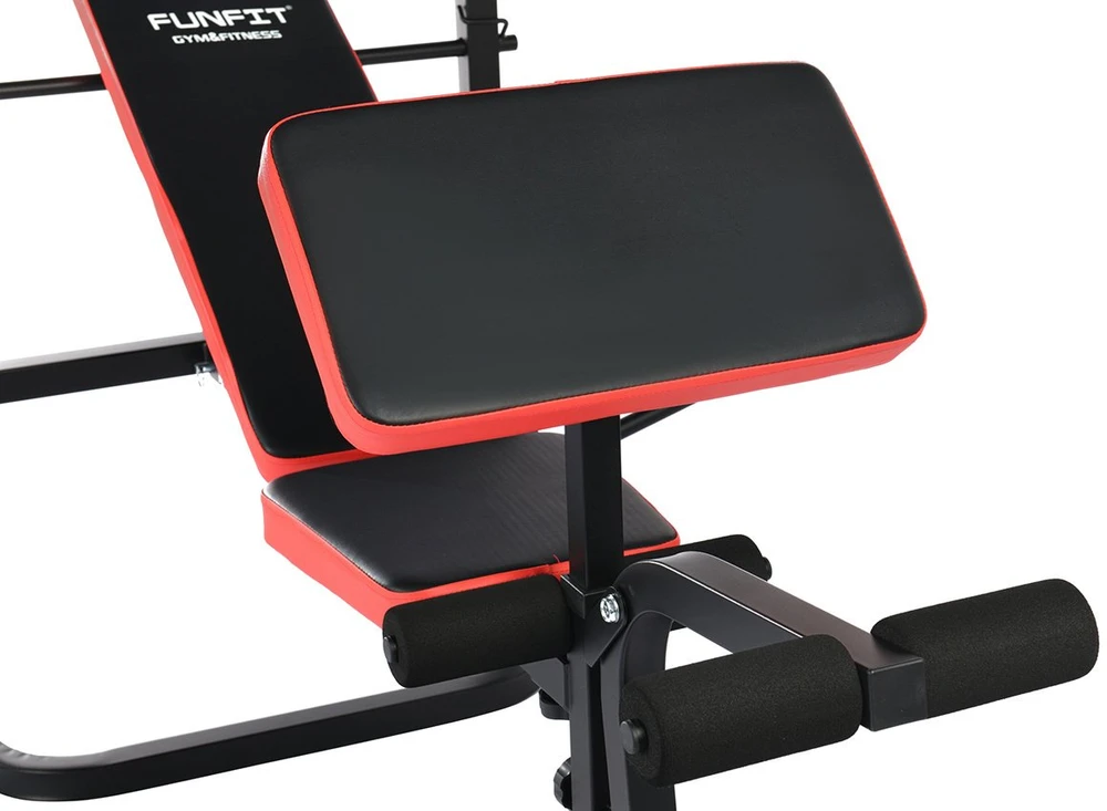 „Funfit“ treniruoklio suoliukas su štanga ir modlitewniku