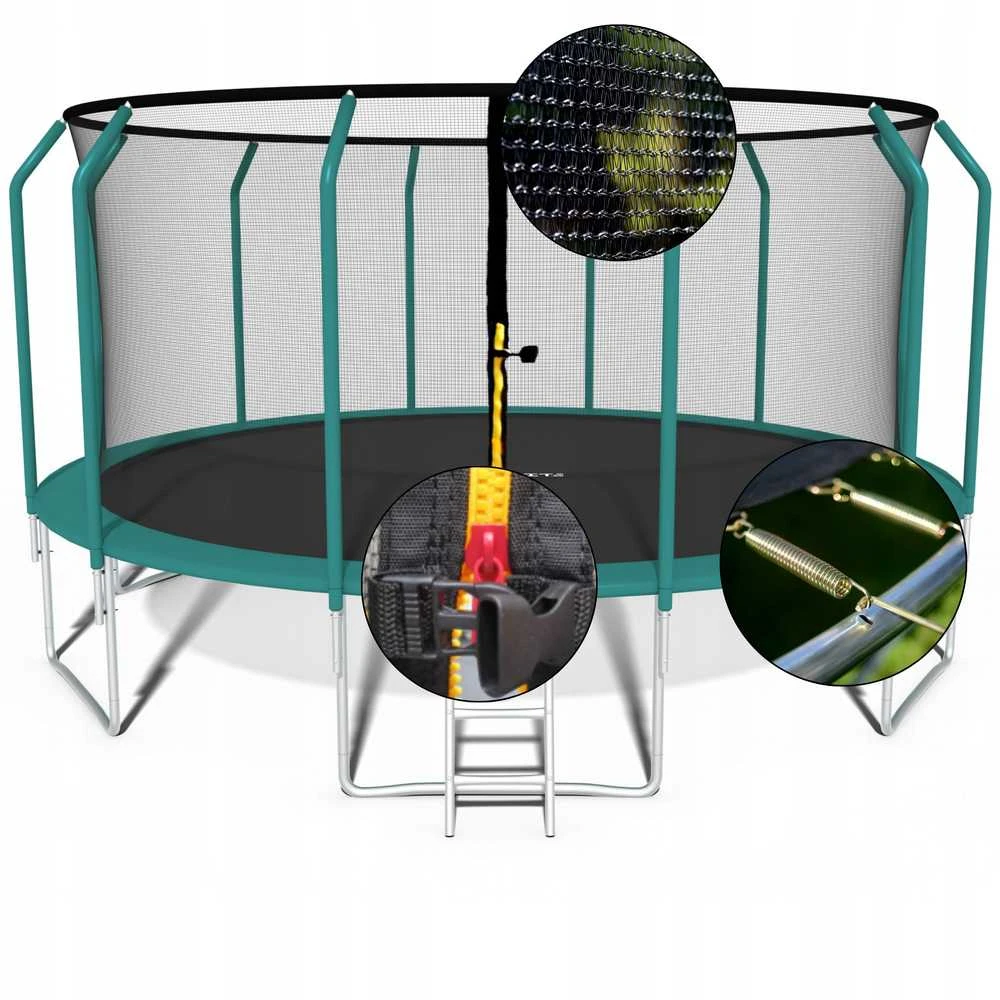 FunFit 374cm batutas su detaliu tinklo ir spyruoklių pristatymu
