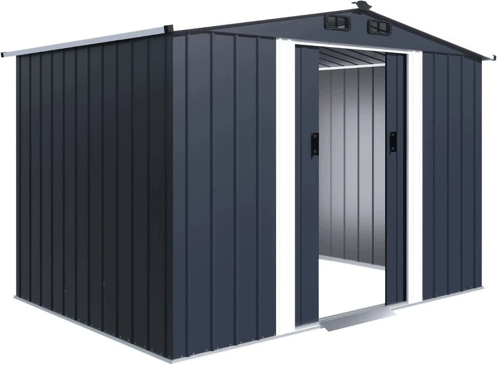 Funfit Sodo įrankių namelis skardinis 277x191x196cm su pamatu (5905771304010)