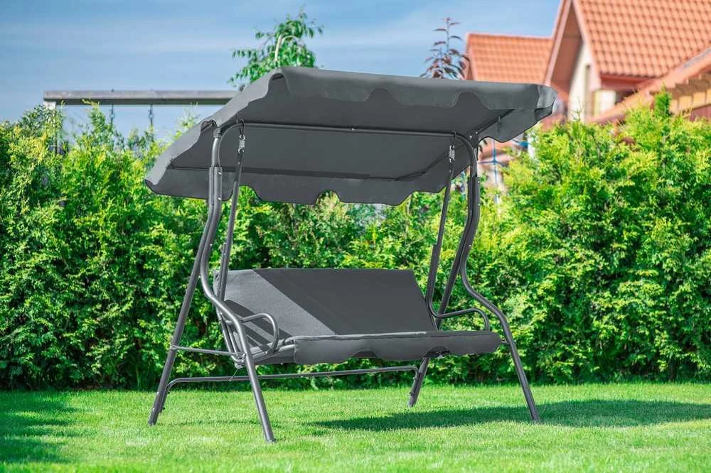 Funfit Garden Sodo sūpynės "Relax" 3 asmenims, pilkos spalvos