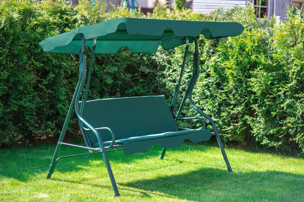 Funfit Garden Sodo sūpynės "Relax" 3 asmenims, žalios spalvos