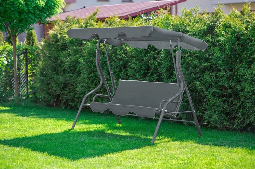 Funfit Garden Sodo sūpynės "Relax" 3 asmenims, pilkos spalvos