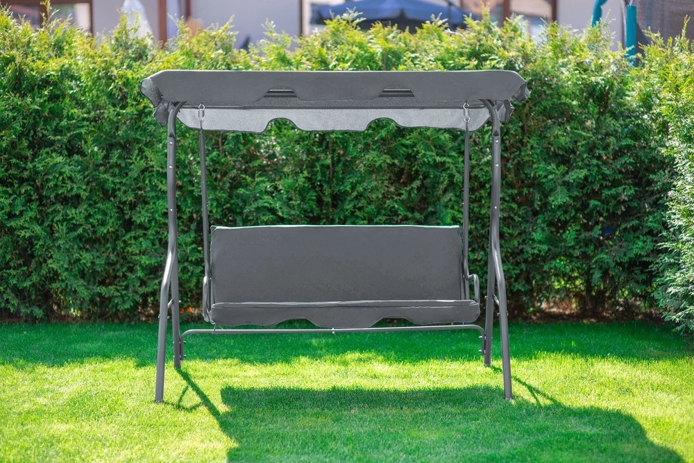 Funfit Garden Sodo sūpynės "Relax" 3 asmenims, pilkos spalvos