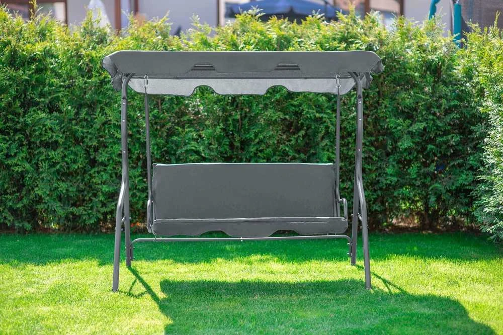 Funfit Garden Sodo sūpynės "Relax" 3 asmenims, pilkos spalvos
