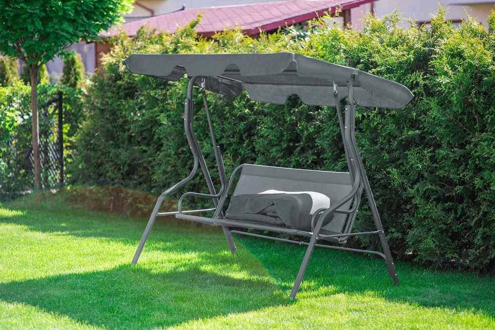 Funfit Garden Sodo sūpynės "Relax" 3 asmenims, pilkos spalvos
