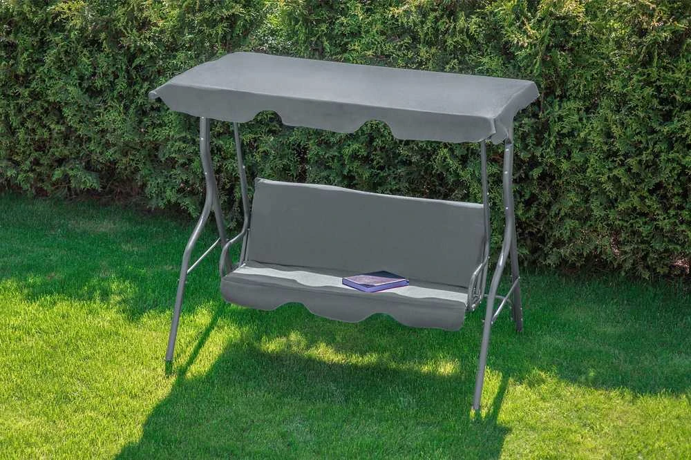 Funfit Garden Sodo sūpynės "Relax" 3 asmenims, pilkos spalvos