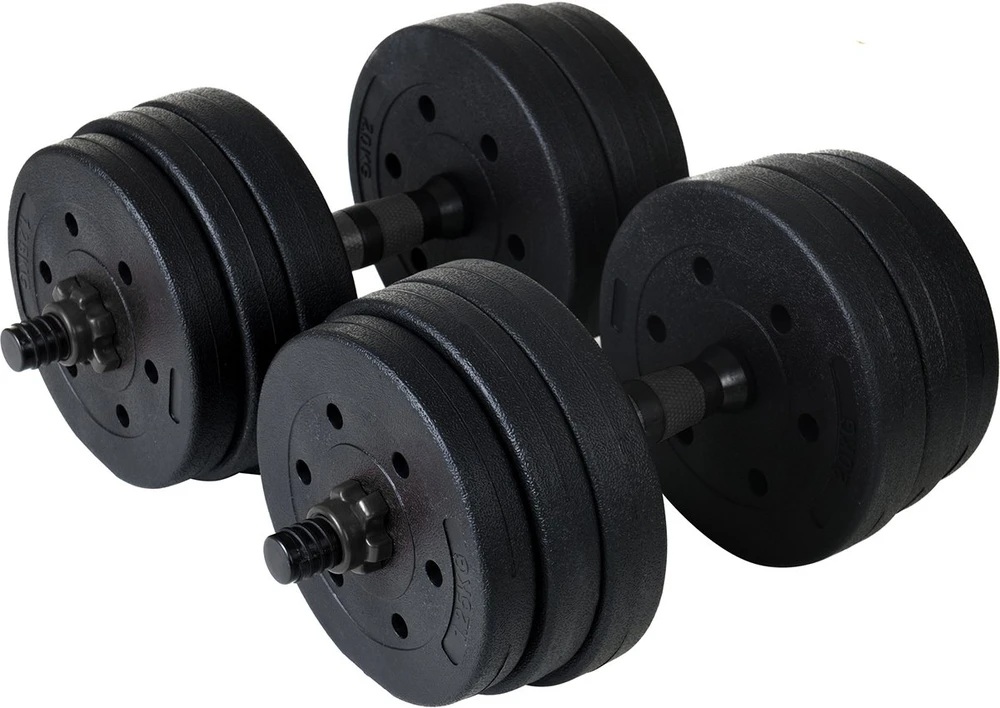 „Funfit“ hanteliai 4255 bituminiai 2 x 10 kg