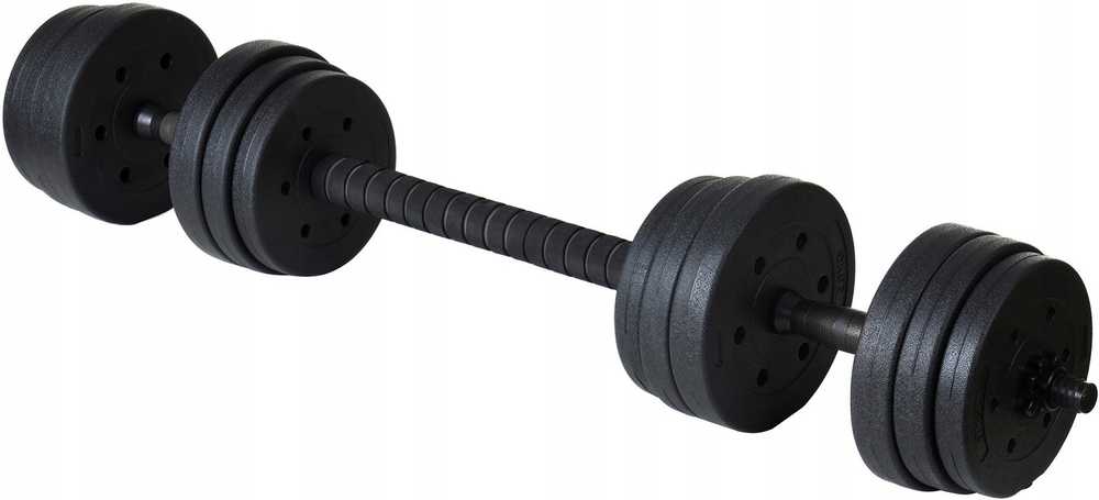 „Funfit 4258“ bituminiai hanteliai, 2 x 10 kg, juodi