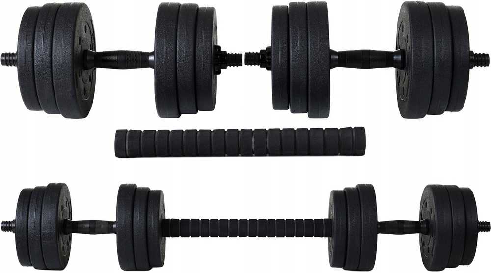 „Funfit 4258“ bituminiai hanteliai, 2 x 10 kg, juodi