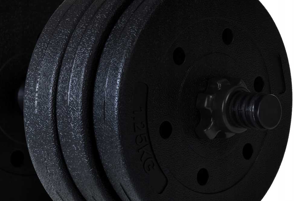 „Funfit 4258“ bituminiai hanteliai, 2 x 10 kg, juodi