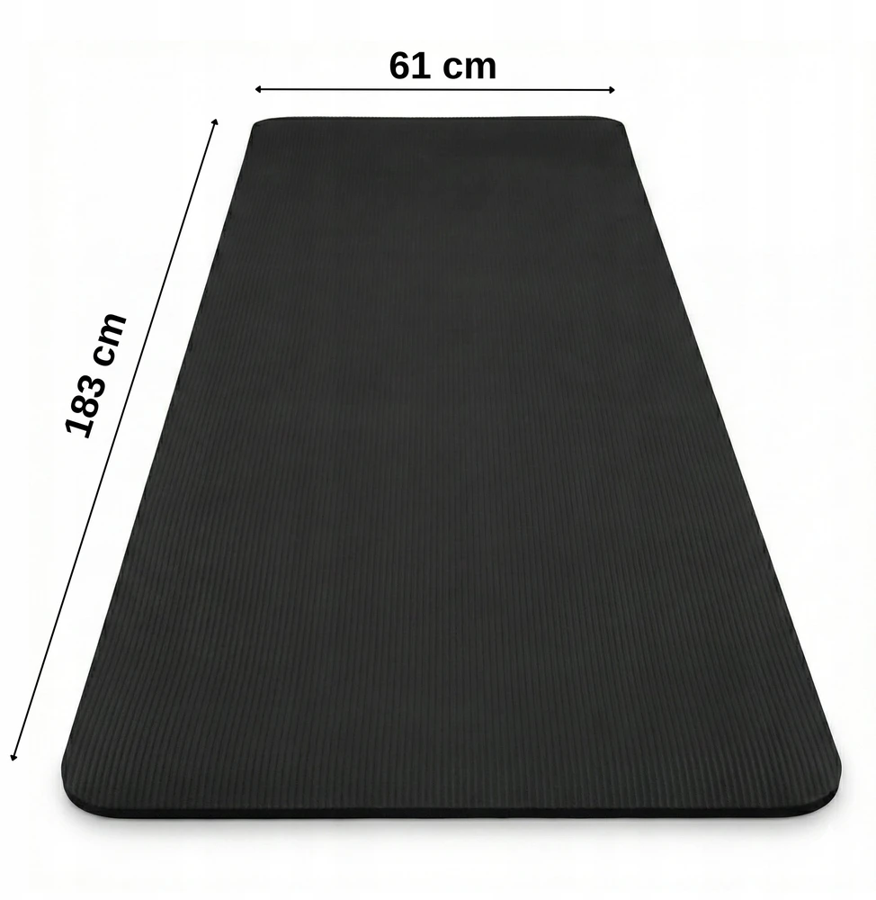 Funfit Jogos kilimėlis fitnessui stora juoda 183 x 61 x 1,5 cm (4831)