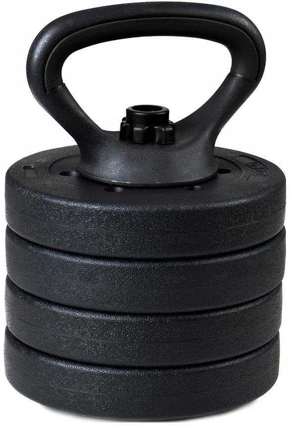 FunFit Bituminiai hanteliai 40 kg 4 viename rinkinys + rankenos