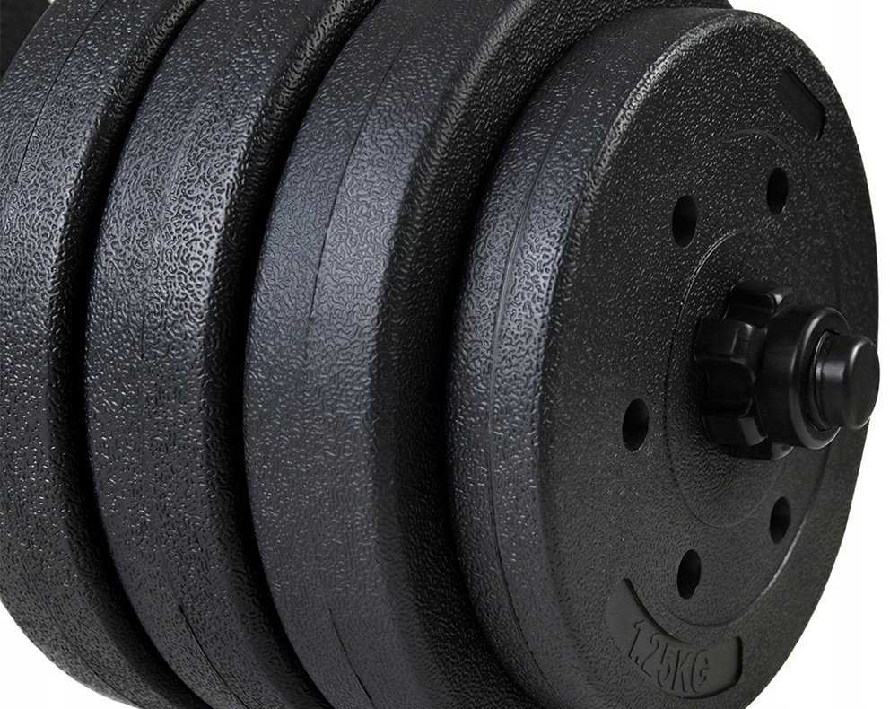 FunFit Bituminiai hanteliai 40 kg 4 viename rinkinys + rankenos