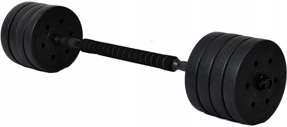 FunFit Bituminiai hanteliai 40 kg 4 viename rinkinys + rankenos