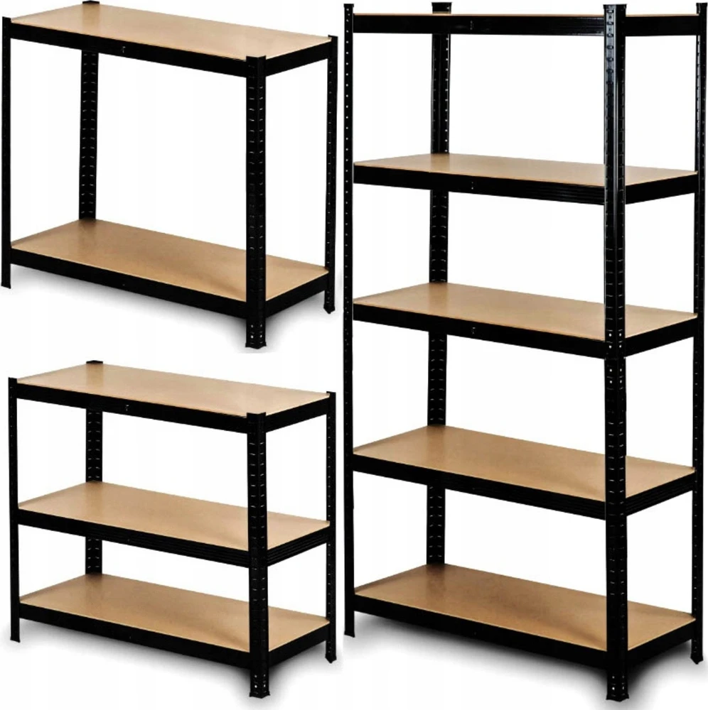 Funfit Metalinė sandėliavimo lentyna 180x90x40 cm juoda