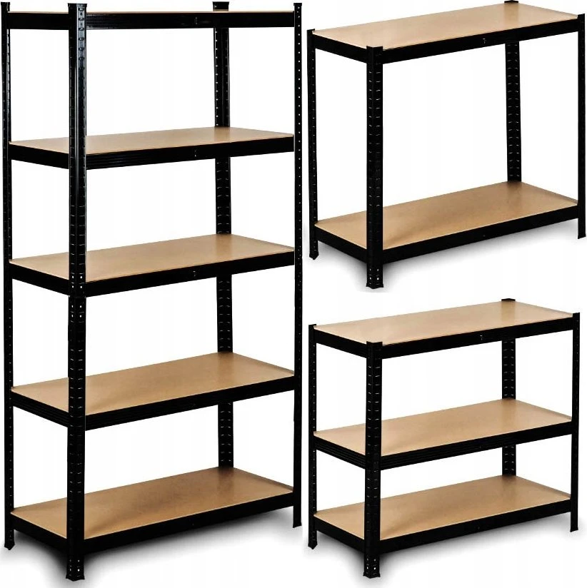 Funfit Metalinė sandėliavimo lentyna 180x90x40 cm juoda
