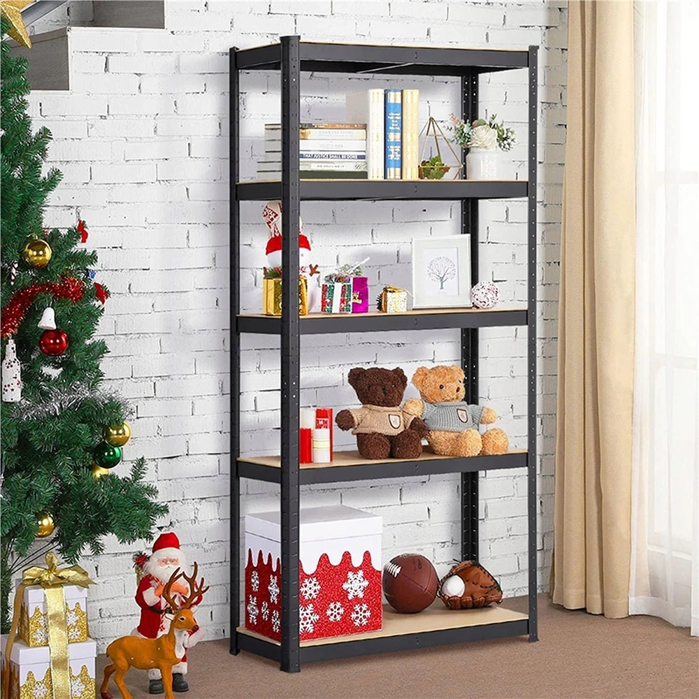 Funfit Metalinė laikymo lentyna 150x75x30 cm JUODA