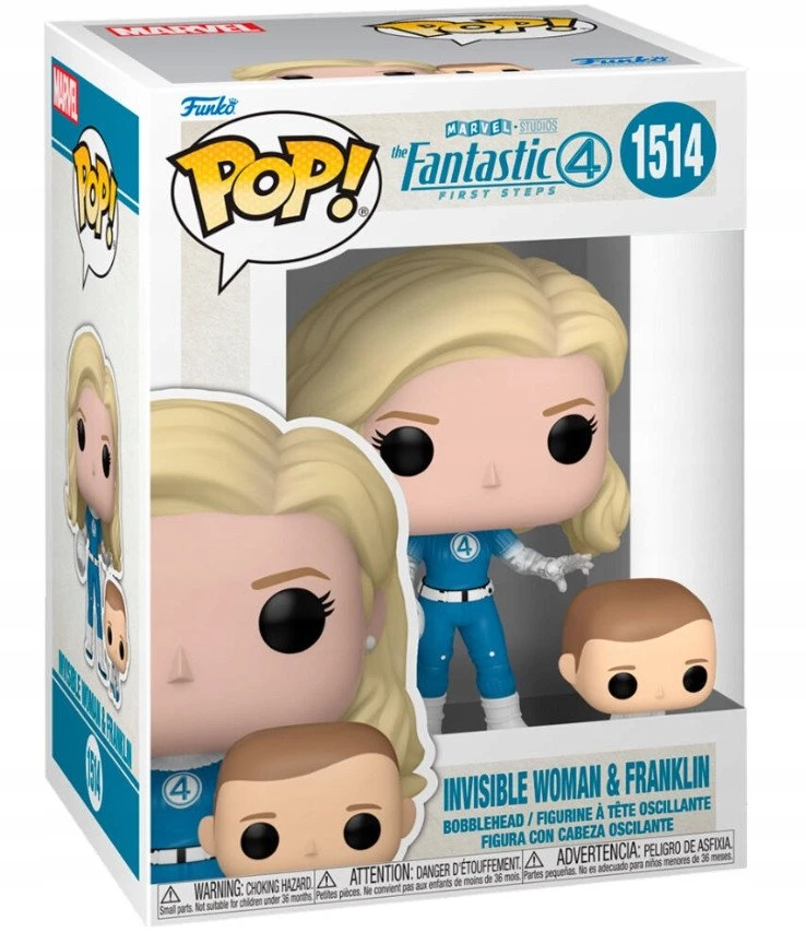 FUNKO POP! Vinilinė figūrėlė: Marvel: The Fantastic Four: First Steps - Invisible Woman & Franklin, 9 cm