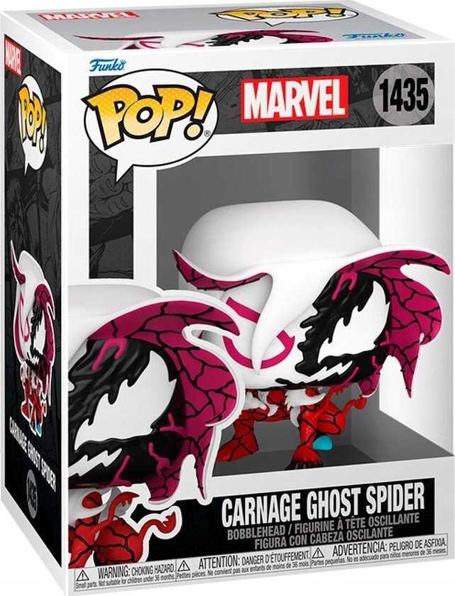 FUNKO POP! Vinilinė figūrėlė: Marvel - Carnage Ghost Spider, 9 cm aprašymas - Prekės nuotrauka