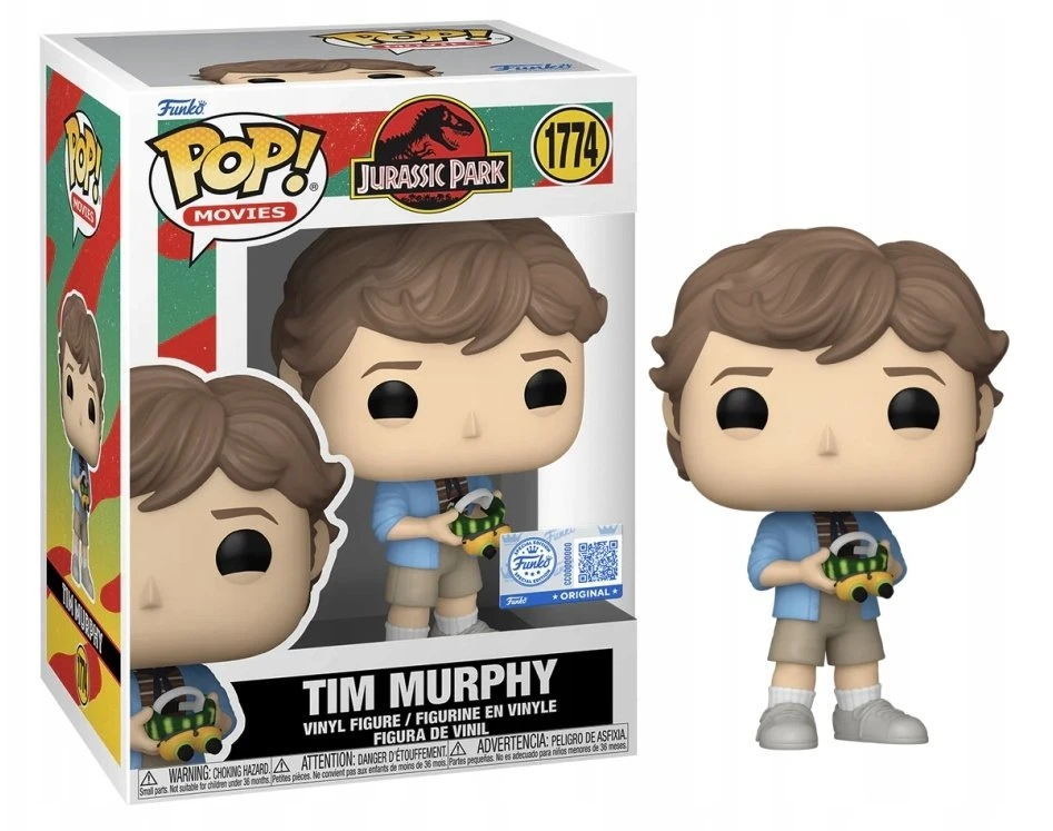 FUNKO POP! Vinilinė figūrėlė: Jurassic Park - Tim Murphy, ~9 cm