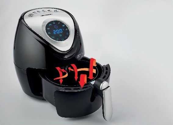 Gruzdintuvė Fryer fat-free Ariete Air Fryer 4616 (No data, 1300W, juodos spalvos)