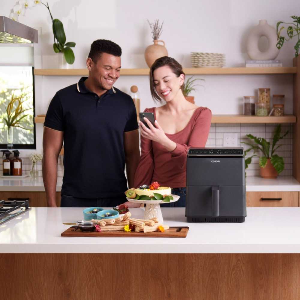 Gruzdintuvė Cosori Dual Blaze airfrier, tamsiai pilka