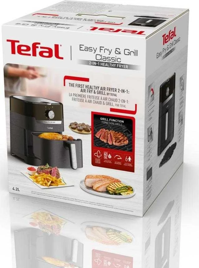 Gruzdintuvė Tefal Easy Fry & Grill Classic EY501815, Juodos spalvos