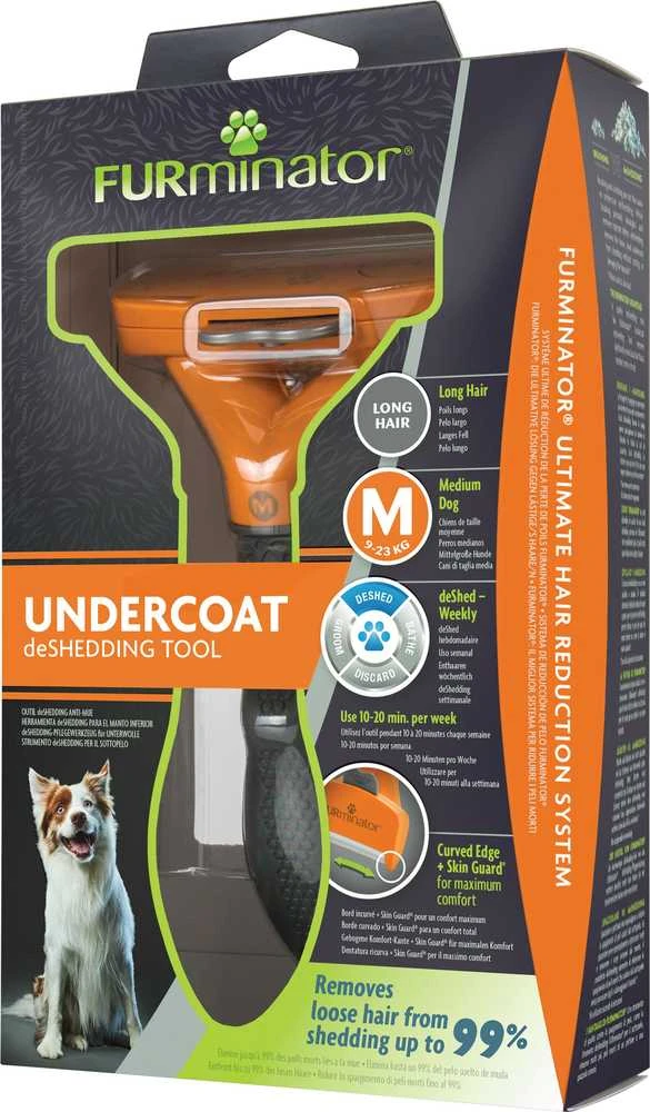 Furminator deShedding šukos ilgaplaukiams šunims - M
