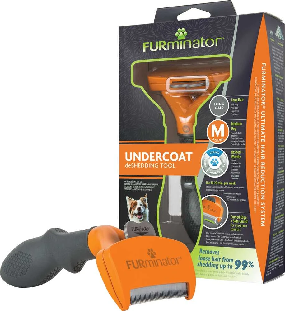 Furminator deShedding šukos ilgaplaukiams šunims - M