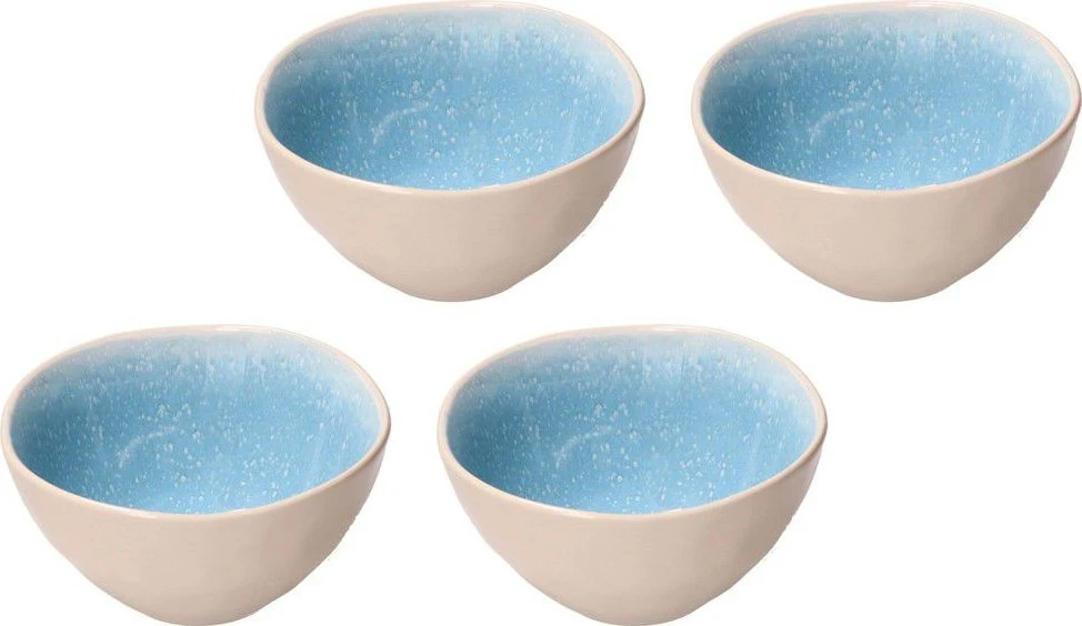 ROSE&TULIPANI CONCERTO FUSE AZZURRO Rinkinys iš 4 vidutinių dubenėlių 15 cm