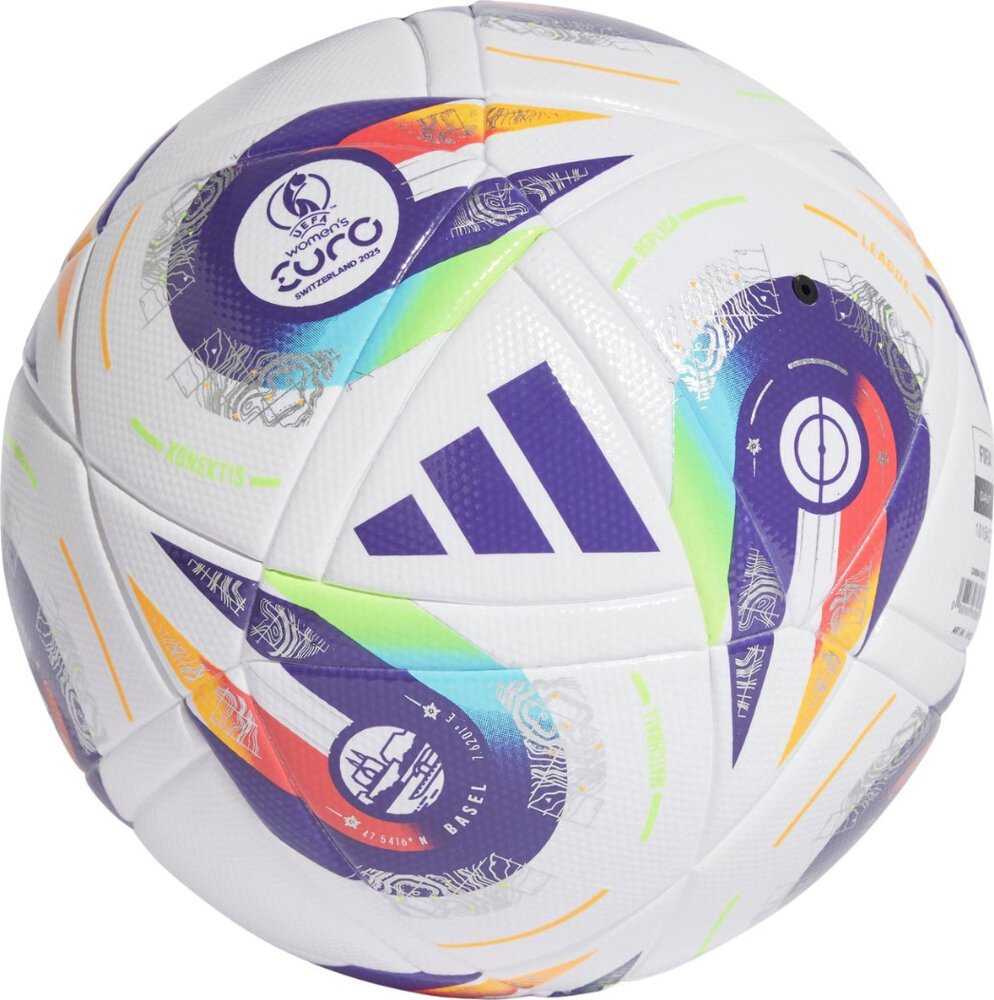 Adidas moterų EURO 2025 League futbolo kamuolys dydis 5 - Balta