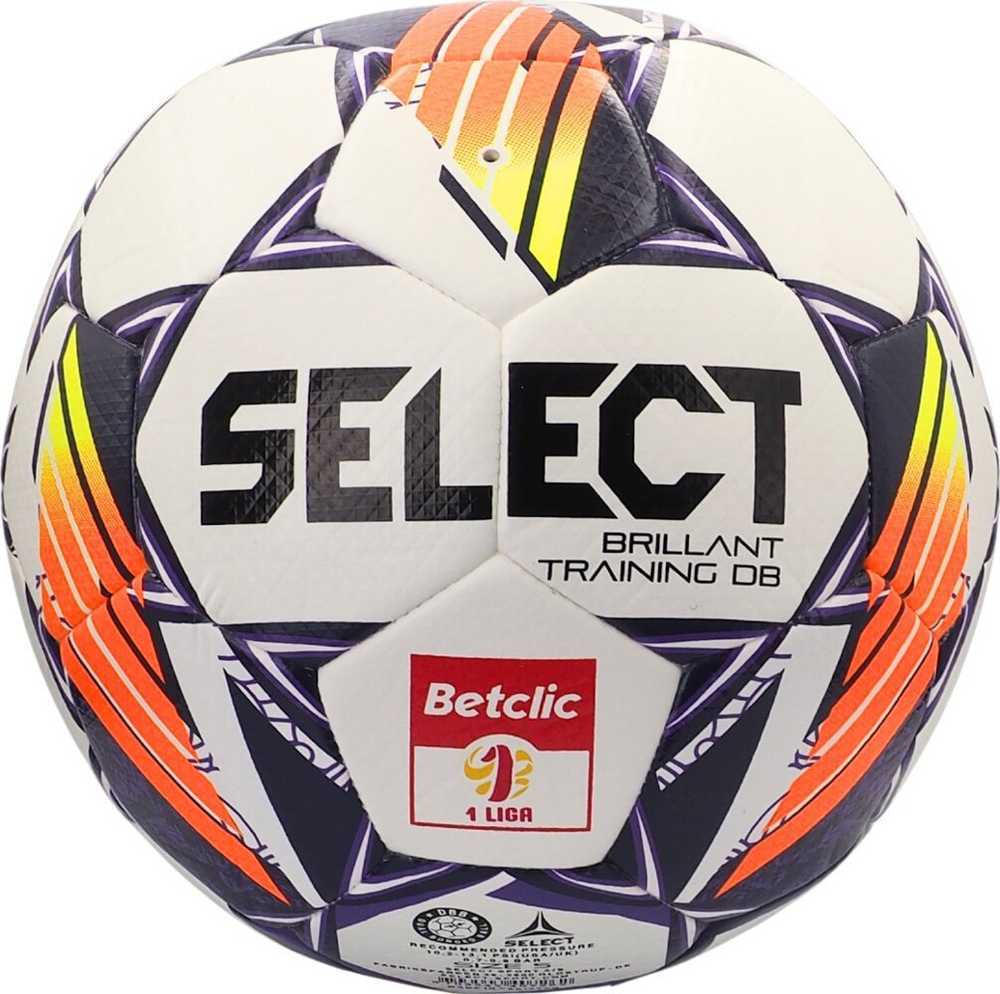 Futbolo kamuolys Select Brillant Training DB Betclic 1 Liga v24 balta ir-oranžinė-violetinė 18763 (5)