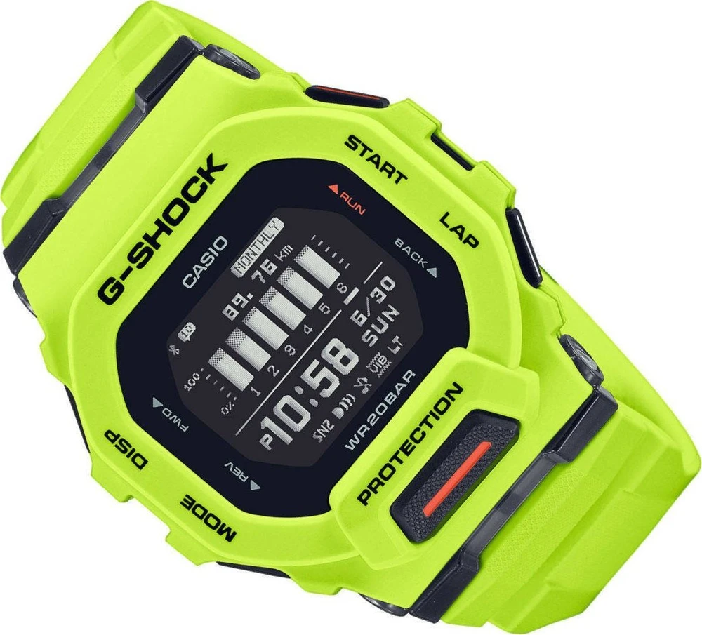 Išmanusis laikrodis Casio G-SQUAD, Salotinės spalvos su juodos spalvos detalėmis