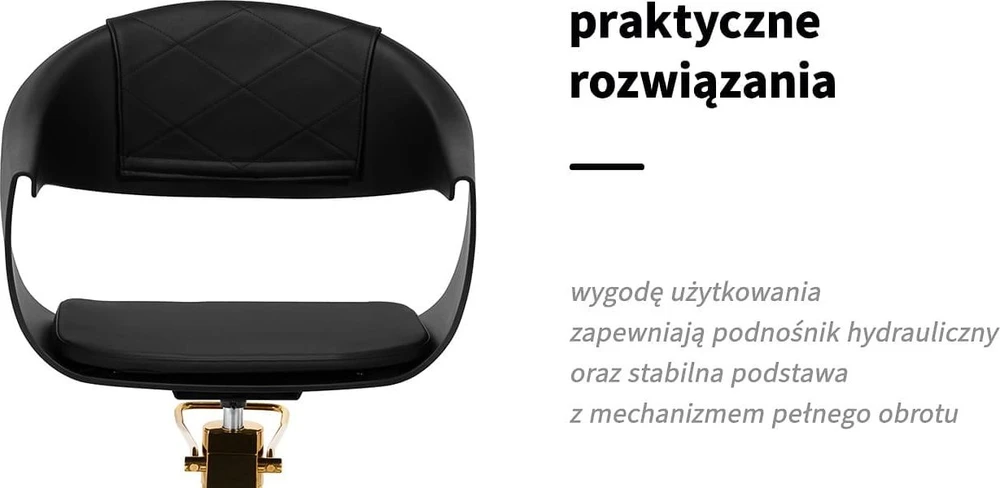 Activeshop Kirpyklos kėdė Gabbiano A364 Gold Juodas