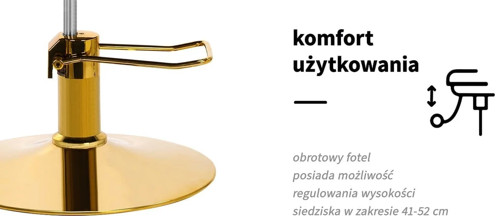 Activeshop Kirpyklos kėdė Gabbiano A364 Gold Juodas