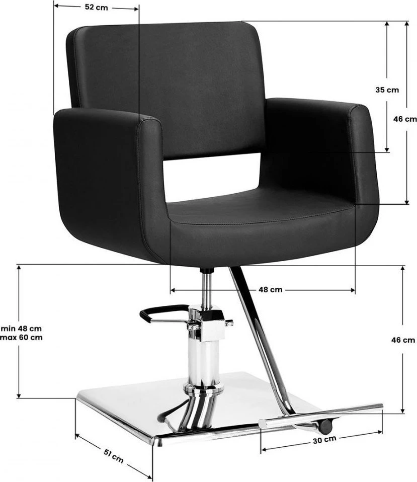 Activeshop Kirpyklos kėdė GABBIANO HAIRDRESSING CHAIR HELSINKI Juodas