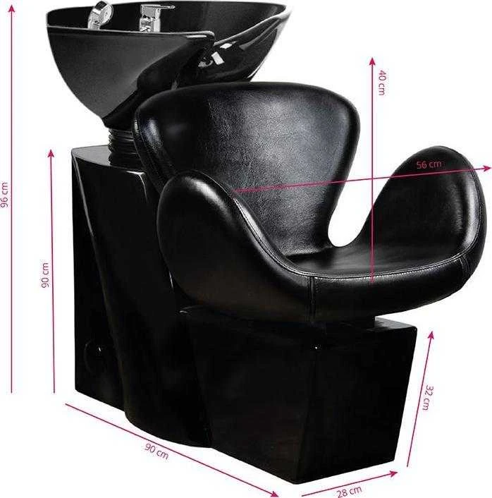 Activeshop Kirpyklos plautuvė GABBIANO PROFESSIONAL HAIRWASHER AMSTERDAM ROUND Juodas