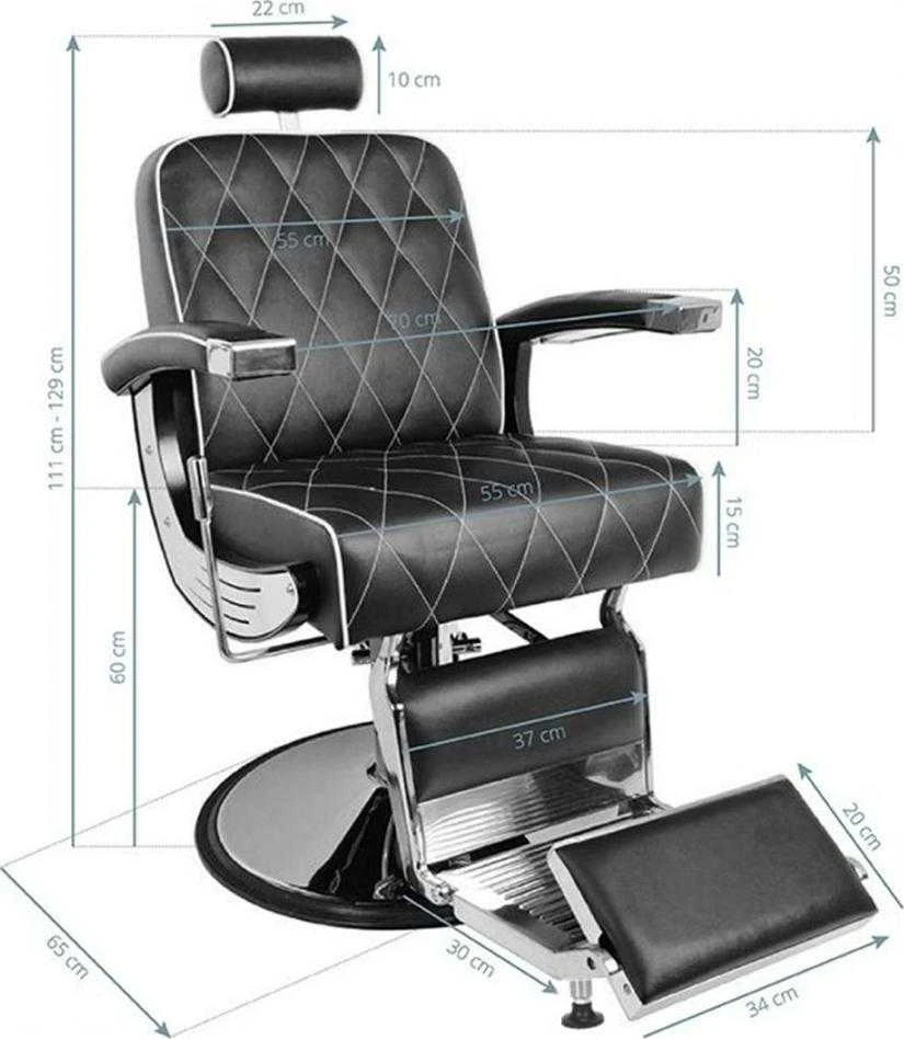 Activeshop Profesionali barberio kėdė Gabbiano Imperial, juoda