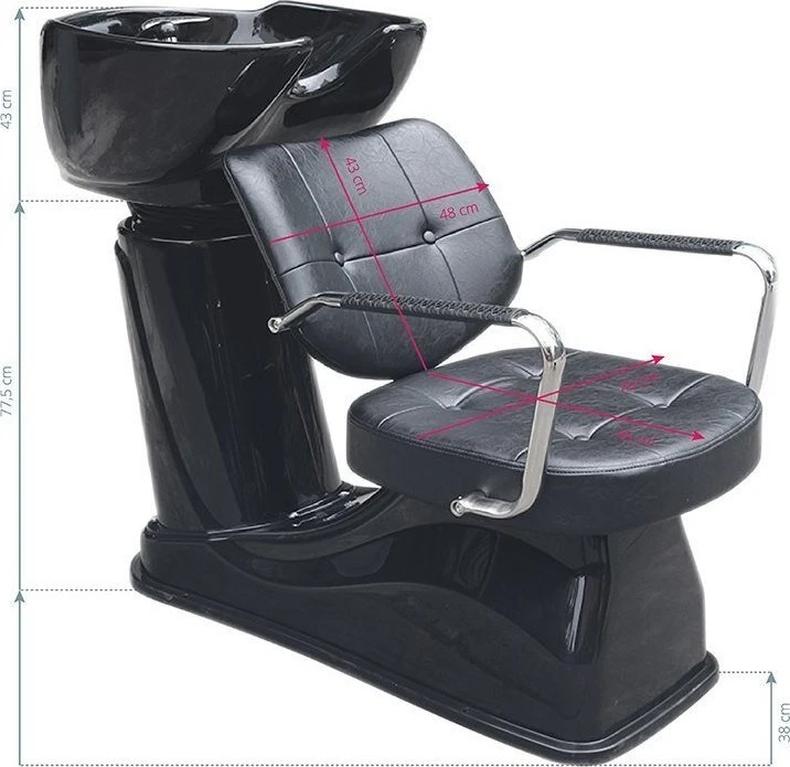 Activeshop Kirpyklos plautuvė GABBIANO PROFESSIONAL HAIRWASHER VIGO Juodas