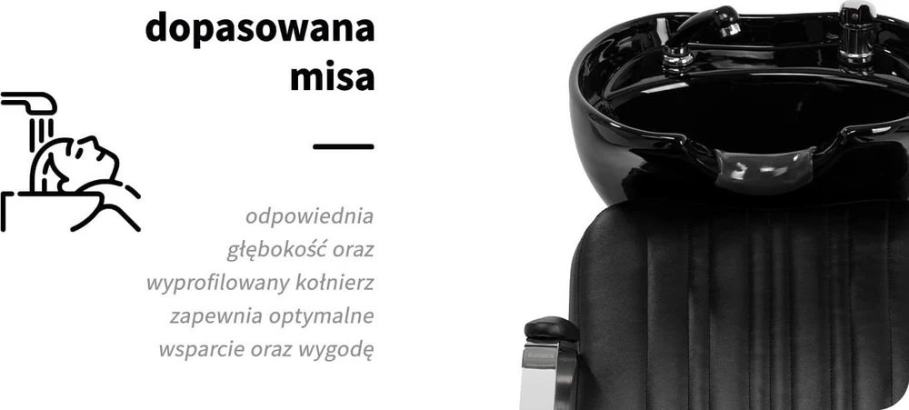 Activeshop Kirpyklos plautuvė Gabbiano Patrizio Juodas