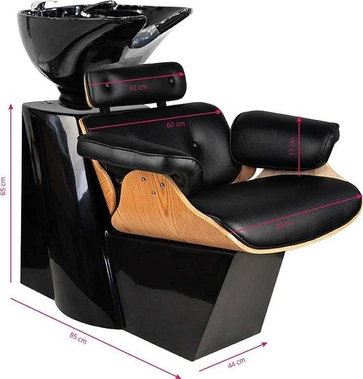 Activeshop Kirpyklos plautuvė GABBIANO PROFESSIONAL HAIRWASHER FLORENCE BELLA Juodas
