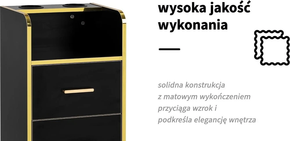 Activeshop Kirpėjo reikmenų spintelė Gabbiano Trix Gold Juodas