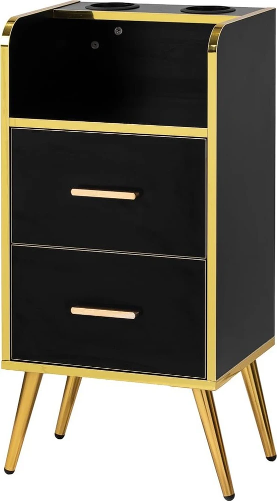 Activeshop Kirpėjo reikmenų spintelė Gabbiano Trix Gold Juodas