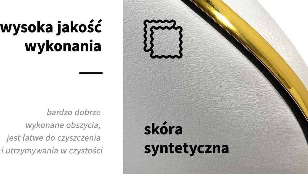 Activeshop Kosmetologinė meistro kėdutė Gabbiano Q-4599G Gold Baltas